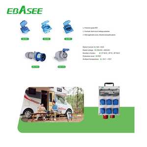 Caja de Distribución de Energía Metálica EBASEE, Tomacorriente Industrial IEC 60309, Unidad de Alimentación CEE de 16A a 125A para Construcción/Eventos/Fábrica - Product Image 6