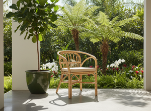 Table basse en rotin Dolvio de qualité supérieure, confortable, design moderne artisanal, non pliable, pour salon, meubles de maison - Product Image 4