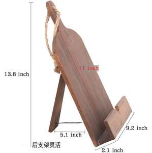 Hot Foldable Wooden <strong>Recipe</strong> Holder and Tablet PC Stand Kitchenware Accessories Dinnerware Storage Rack - Product Image 2