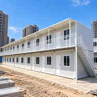 Maison modulaire en kit, conteneur habitable pour bureau temporaire et logement des travailleurs avec structure durable