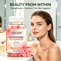 Gummies de glutathion et vitamine C en gros, fabrication en usine, étiquette personnalisée, formule et emballage sur mesure, petit MOQ