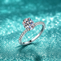 Bague de Fiançailles et de Mariage en Argent Sterling S925 pour Femme, Moissanite Ovale 1,5 Carat Couleur D VVS1 Certifiée GRA, Vente en Gros
