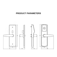 Sistema de Gestión de Habitaciones de Hotel de Alta Gama, Cerradura de Hotel de Aluminio con Tarjeta RFID y Sistema Estándar ANSI