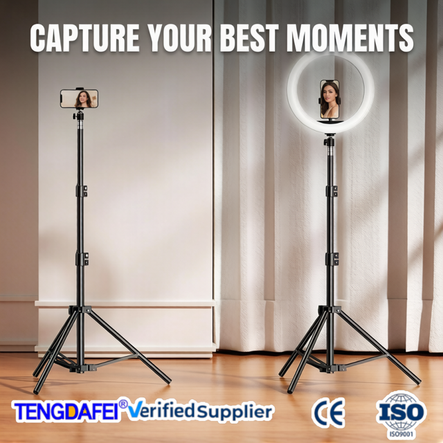Factory Direct Supply Foldable Lighting Tripod Heightening Extendable for Travel Outdoor Photography Vlog Shooting Phone Tripod