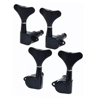 Accordeurs de guitare basse scellés 4R noirs Tuning Pegs Keys Mécaniques pour guitare basse à 4 cordes