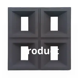 อิฐตกแต่งน้ำหนักเบาแบบกำหนดเองได้ ผลิตจาก PU รูปทรงกลวง แบ่งเป็นสองด้าน แบบกั้นห้อง 9 ช่อง  ตกแต่งด้วยปูนซีเมนต์ - Product Image 1