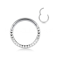 Anneau de nez segmenté Thorrk G23 en titane à clipser pour piercings de nez, bijoux de nez
