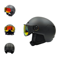 Casque de ski et de snowboard LS2 Custom Dual Sport en polyester et nylon unisexe, sécurité renforcée, sports d'hiver, confortable, respirant, avec lunettes
