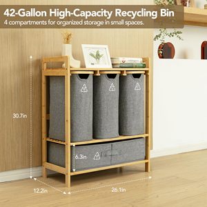 Collecteur de bouteilles station de recyclage intérieure grande <span class=keywords><strong>poubelle</strong></span> de cuisine <span class=keywords><strong>poubelle</strong></span> de bureau et organisateur de <span class=keywords><strong>poubelle</strong></span> de recyclage - Product Image 3