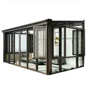 Freestanding Sunroom Outdoor Four Seasons Custom Garden Design Sunbathing Aluminum Profile Glass Room