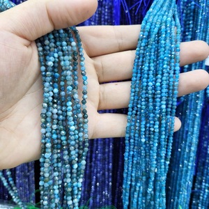 Perles de Pierre Précieuse d'<span class=keywords><strong>Apatite</strong></span> Bleue Naturelle AA de Haute Qualité Prêtes à Expédier 2mm 3mm 3.5mm 4mm Facettées Qualité Garantie - Product Image 5
