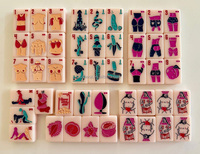 Pré-vente : Tapis de jeu en acrylique gravé, rose clair unique, pour Mahjong américain, 160 tuiles, écologique et durable, idéal pour les mariages féminins