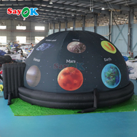 Domo Planetario Inflable Portátil con Impresión Personalizada para Educación Astronómica Escolar