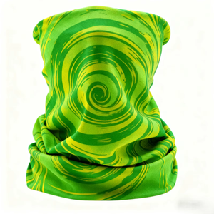 Pañuelo Multifuncional para la Cara con Estampado Geométrico en Espiral Multicolor, 100% Poliéster, Ligero y Transpirable, Calentador de Cuello - Product Image 2