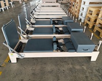 Reformer de Pilates Profesional LUMINE Plegable de Madera de Arce Canadiense, Equipo de Gimnasio Comercial Portátil y Ajustable con 3 Años de Garantía