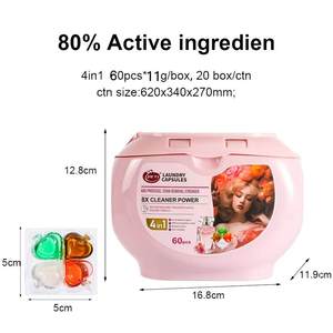 <b>Detergent</b> Pods Colorful Apple Shape Disposable For Automatic Machine Washing No Scent Apparel Use - Product Image 2