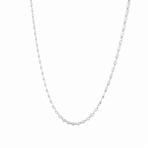 Dainty Twisted Lip Shape White Pt950 Fine Thin Pendant <b>Necklace</b> <b>Chains</b> Gift for Unisex Minimalist Platinum Jewelry - Product Image 3