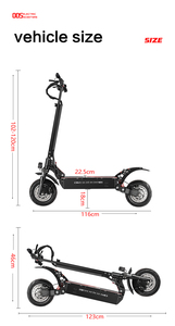 Scooter Eléctrico Plegable de Doble Motor, 52V 19AH, Control por Aplicación Inteligente, 10 Pulgadas, Todoterreno, para Montaña, Disponible en Almacén de la UE - Product Image 5
