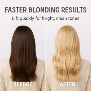 Poudre décolorante professionnelle pour <span class=keywords><strong>cheveux</strong></span> violets, éclaircissant haute performance, anti-jaunissement, uniformisation du décoloration et contrôle des tons froids, poudre fine pour salon - Product Image 2