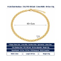 Collier chaîne en acier inoxydable plaqué or 18 carats PVD, étanche, tendance, pour femmes, vente en gros