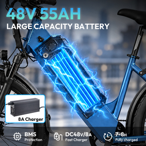Bicicleta Eléctrica C55 48V55AH de Fábrica, Bicicleta Eléctrica de Carga de 26x3 Pulgadas al por Mayor para Repartidores - Product Image 2