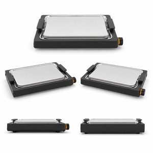 Electric Outdoor Grill Die Casting Aluminum Detachable Plate 1500W Mechanical Timer Control PTFE <b>Smokeless</b> Commercial Use - Product Image 1
