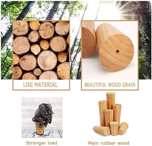 Gambe per Mobili <span class=keywords><strong>in</strong></span> <span class=keywords><strong>Legno</strong></span> Massello XUDAN, <span class=keywords><strong>Piedi</strong></span> Conici Inclinati per Divano, Letto, Armadio, Tavolo, Sedia, <span class=keywords><strong>Piedi</strong></span> Inclinati per Cucina, Patas Madera - Product Image 4