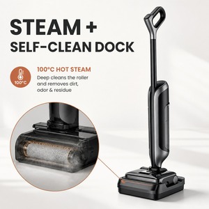 Laveur de sols T500 Pro à stérilisation à l'eau bouillante 100°C, 24 kPa, 180 °   Serpillère intelligente à plat pour nettoyage humide et sec avec double mode de séchage - Product Image 4