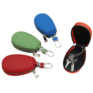 Premium Leather Keychain <b>Wallet</b> | Zipper Key <b>Holder</b> Case for Car & House Keys - Product Image 1