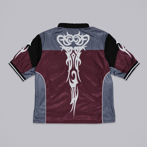 <span class=keywords><strong>Maillot</strong></span> <span class=keywords><strong>de</strong></span> football personnalisé Chine à col en V avec panneau à passepoil et manches courtes rayées, T-shirt <span class=keywords><strong>de</strong></span> sport haute qualité pour homme, coupe ajustée, saison 25/26 - Product Image 3
