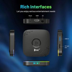 กล่องรับสัญญาณทีวี 2026 TV98 ATV MINI STB Quad Core 8K <span class=keywords><strong>USB</strong></span> 3.0 BT พร้อมรีโมทสั่งงานด้วยเสียง กล่องสมาร์ทมีเดียเพลเยอร์ รองรับ <span class=keywords><strong>Google</strong></span> <span class=keywords><strong>Chromecast</strong></span> ระบบปฏิบัติการ Android 14 - Product Image 6