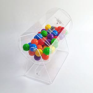 Ticket de baril de tombola Transparent Luckydraw Spinner rotatif boîte d'affichage de tirage au sort de loterie en acrylique transparent - Product Image 2