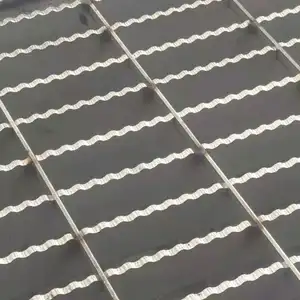 China Manufacture Rain Water Drain Grill Stainless Steel 304 Gratings Flat Serrated Bar Grating