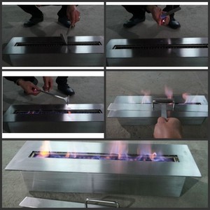 Bruciatore a Bioetanolo Manuale Inox da 500mm per Interni, Design Moderno per Riscaldamento di Ville e Appartamenti - Product Image 4