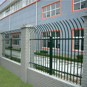 높은 보안 무적 벤드 상단 울타리 강철 및 PVC 코팅 라운드 금속 정원 울타리 주거용 주택 3D 모델