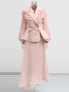 Set of High-end Women's <strong>Clothing</strong> 2025 Early Autumn New Design Sense, Waist Cinching Suit Jacket+high Waist Skirt Two-piece Set - Product Image 2