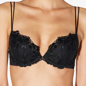 <span class=keywords><strong>Reggiseno</strong></span> Push-up da Donna con Ricami Floreali Ricchi e Pannelli Trasparenti, <span class=keywords><strong>Reggiseno</strong></span> Femminile con <span class=keywords><strong>Tulle</strong></span> Ricamato <span class=keywords><strong>Trasparente</strong></span> - Product Image 2