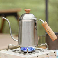 Bouilloire à col de cygne durable en métal pour l'extérieur Pot à café à cosse en acier inoxydable 304