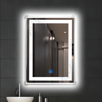Miroir LED rectangulaire rétroéclairé YIDA pas cher, à fixer au mur pour salle de bain, hôtel, maison, miroir LED en vente chaude pour les détaillants en ligne