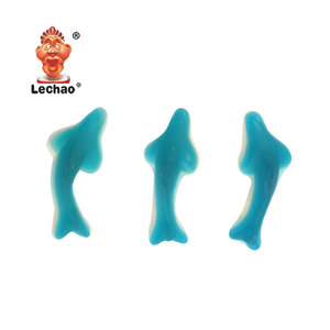 Bonbons en gros pour enfants, bonbons gélifiés halal en forme <span class=keywords><strong>de</strong></span> <span class=keywords><strong>poisson</strong></span> bleu, saveur fruitée, moelleux et sucrés, en sachet <span class=keywords><strong>de</strong></span> 1 kg - Product Image 5