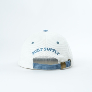 Casquettes Snapback non structurées en velours côtelé de haute qualité à 6 panneaux, logo brodé personnalisé, vente en gros, chapeau bicolore crème et blanc - Product Image 5