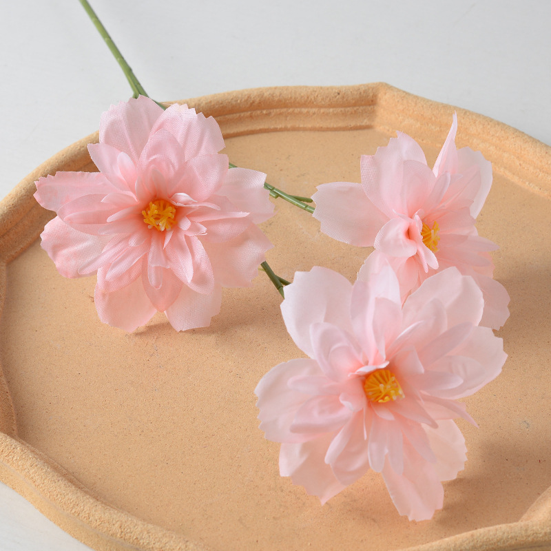 3 têtes de fleurs du bonheur