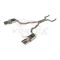 Tuyau de décharge en acier inoxydable 304 Vortex pour BMW Série 6 F06 F12 640i 650i avec embouts X-Link Quad chromés