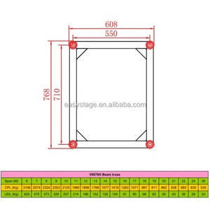 Traliccio in Alluminio per Ring da Boxe, Illuminazione Completa per Palco da Concerto, Piattaforma Portatile per Palcoscenico con Traliccio e Illuminazione - Product Image 3