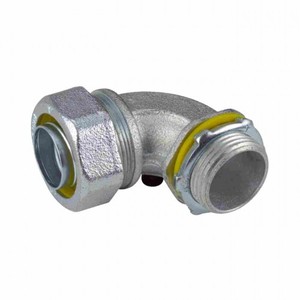 Connecteur étanche en fonte malléable <span class=keywords><strong>Conduit</strong></span> métallique flexible à 90 degrés pour gorge isolée par boîtier - Product Image 1