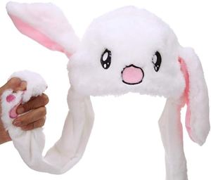 Gorro de Conejo Coreano con Orejas Móviles Inflables, Adorable Gorro de Peluche Animado, Divertido y Suave - Product Image 4