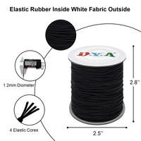 Grand Soock Prêt à Shup Corde Élastique 1-3mm Blanc Noir Rond Élastique Cordon pour Garmetn