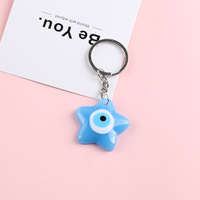 Usine glaçure Turkiye mauvais œil amulette métal porte-clés anneau protecteur Talisman porte-clés turc turquie bleu oeil pendentif porte-clés