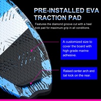 WOOWAVE 2026 Vente Flash Planche de Wakesurf 49" en EVA à Traction Diamantée pour Wakeboard et Surf