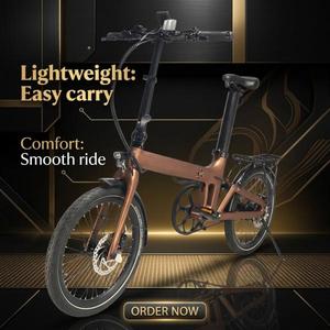 Bicicleta Eléctrica Plegable Compacta Naicisports 20 de Fibra de Carbono, sin Escobillas, con Sensor de Torque Sensible de 7 Velocidades para Uso Urbano - Product Image 1